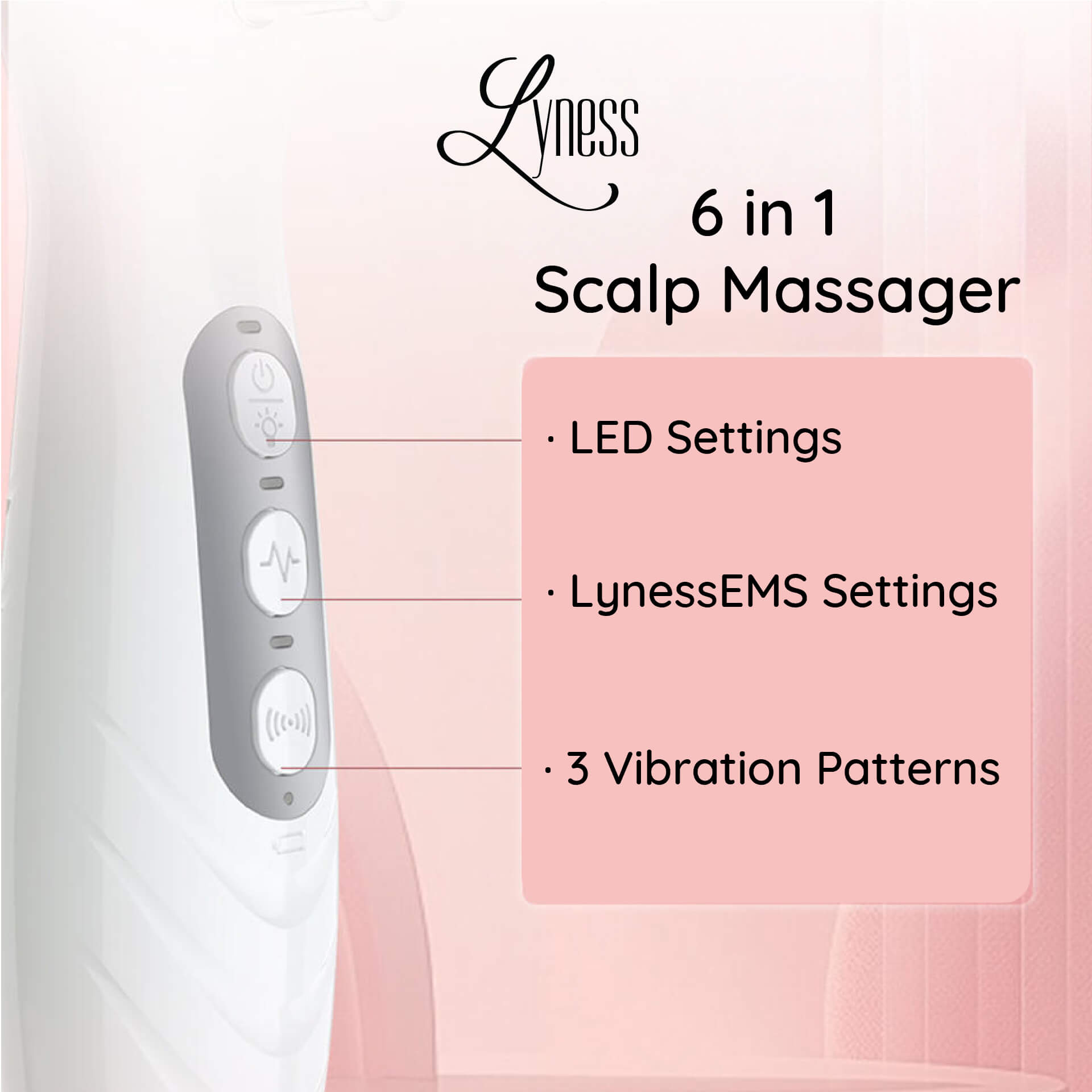 6-in-1 Scalp Massager with EMS, LED Light Therapy, and Oil Dispensing