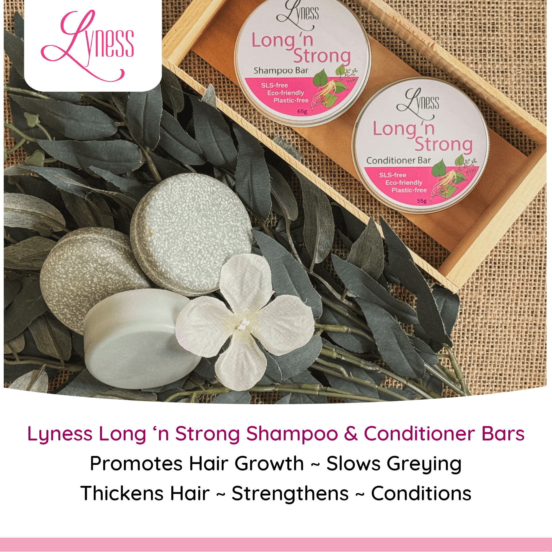 Long 'n Strong Shampoo & Conditioner Bar Set | For Growth & Natural Colour Retention