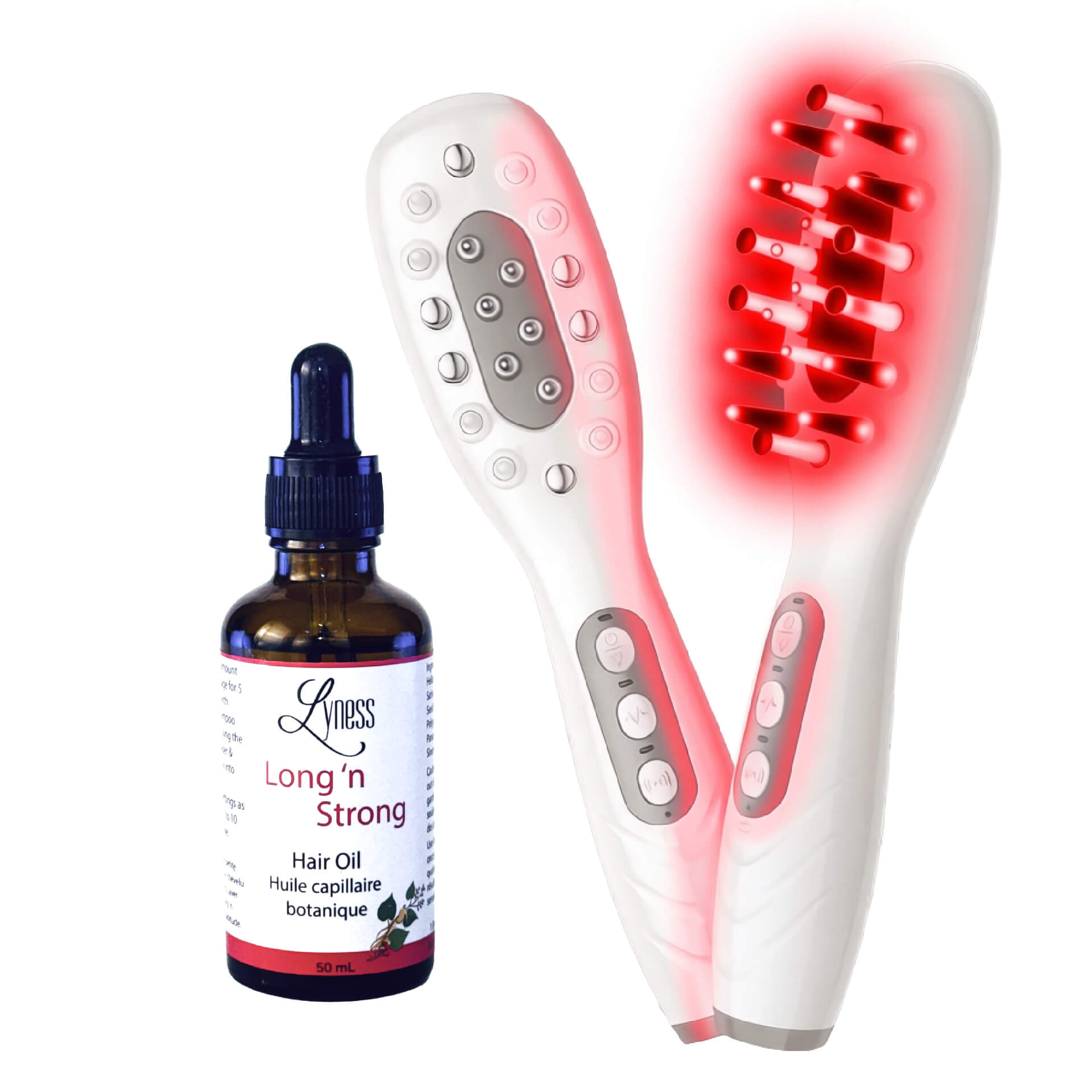 6-in-1 Scalp Massager and Oil Dispenser + Long ’n Strong Hair Oil