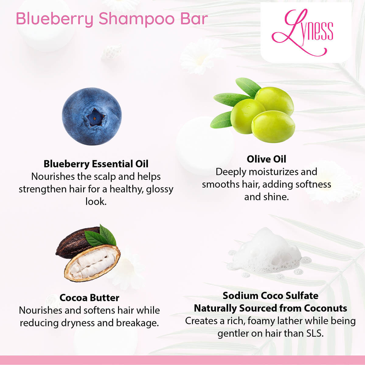 Blueberry Shampoo Bar | Organic, Eco - friendly, Plastic - free - Lyness Beauty Products