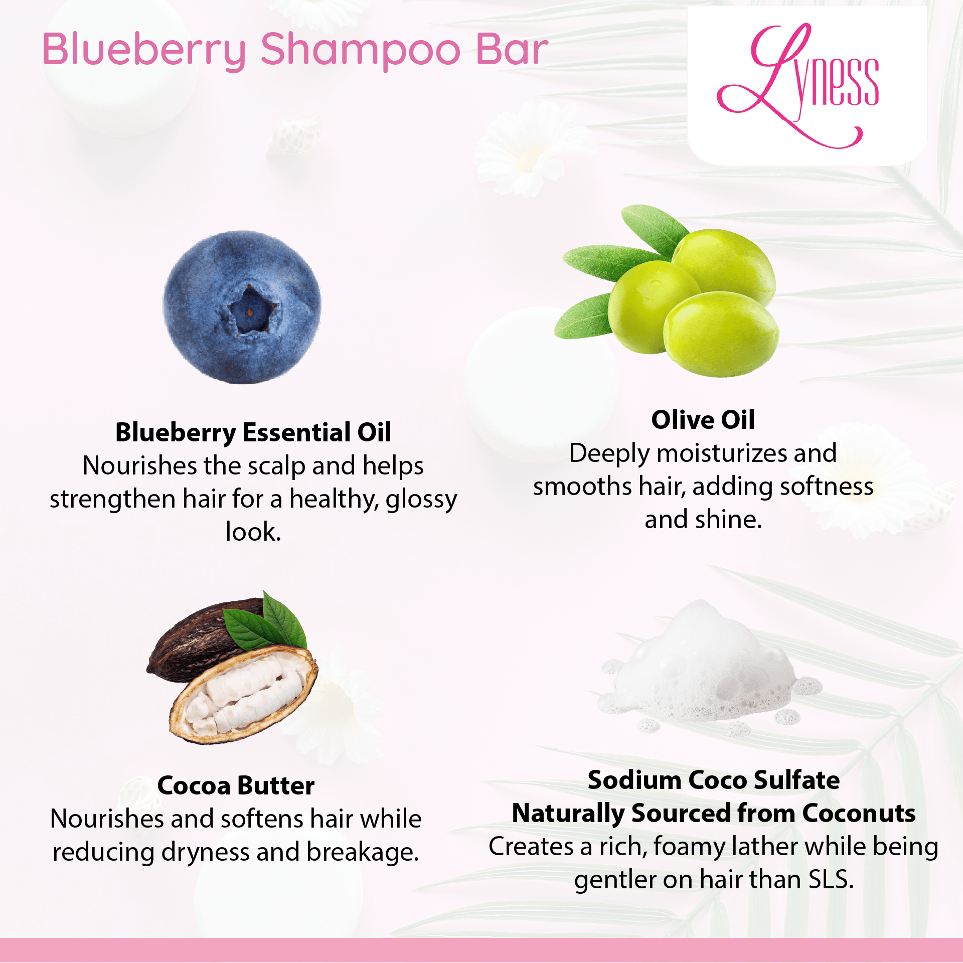 Blueberry Shampoo Bars x 2 | Organic, Eco - friendly, Plastic - free - Lyness Beauty Products