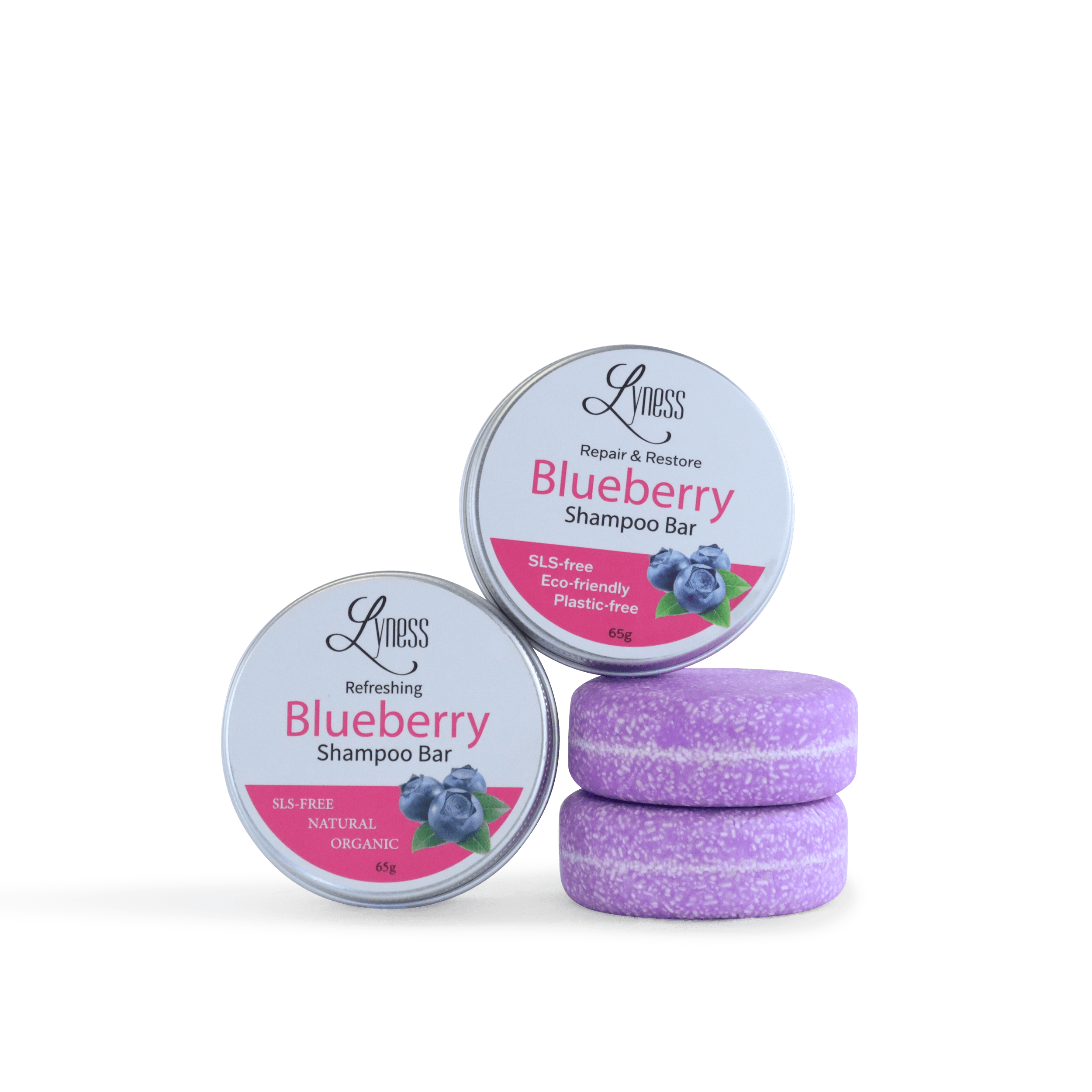 Blueberry Shampoo Bars x 2 | Organic & Natural | Eco - friendly, Plastic - free - Lyness Beauty Products