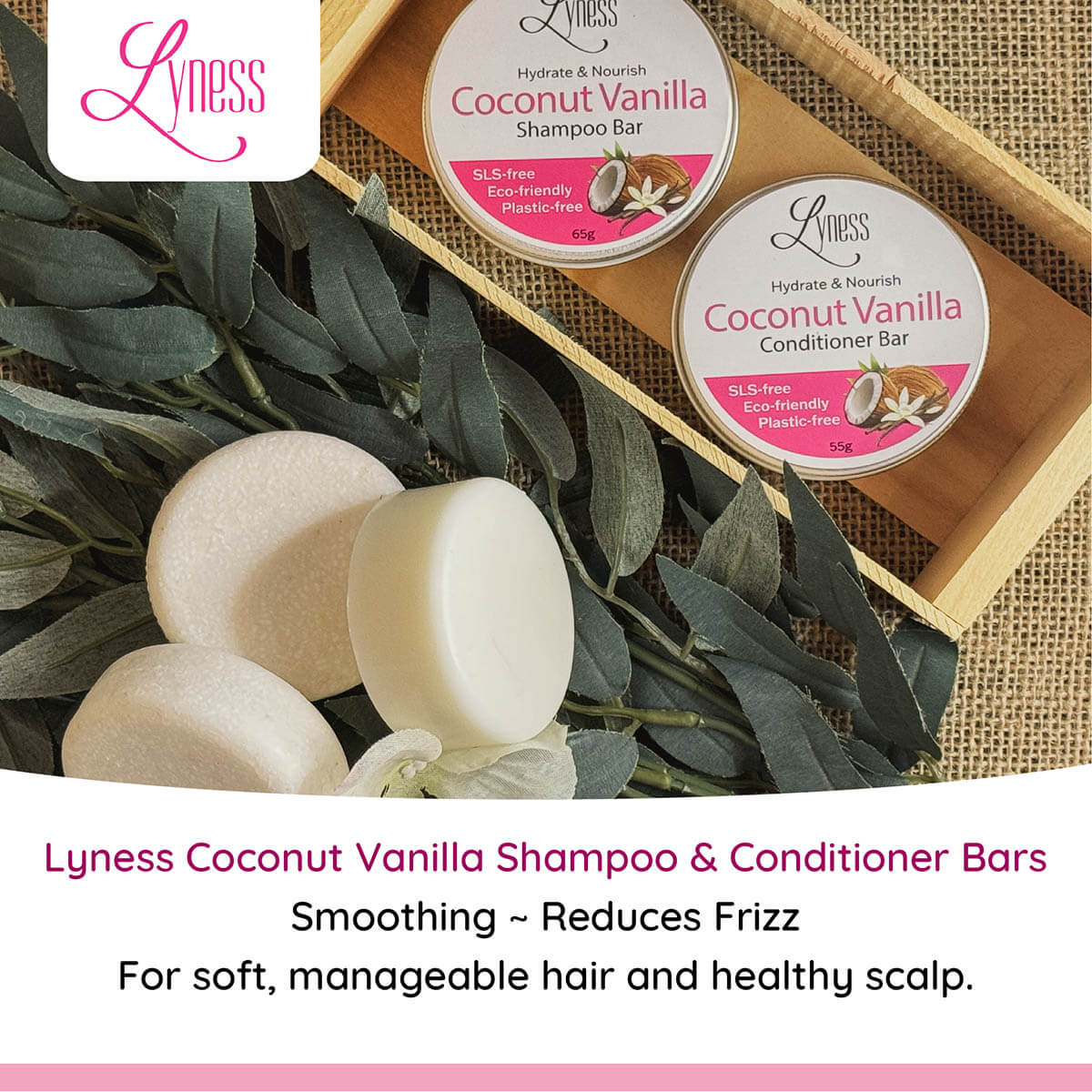 Coco Vanilla Shampoo Bar | Organic, Eco - friendly, Plastic - free - Lyness Beauty Products