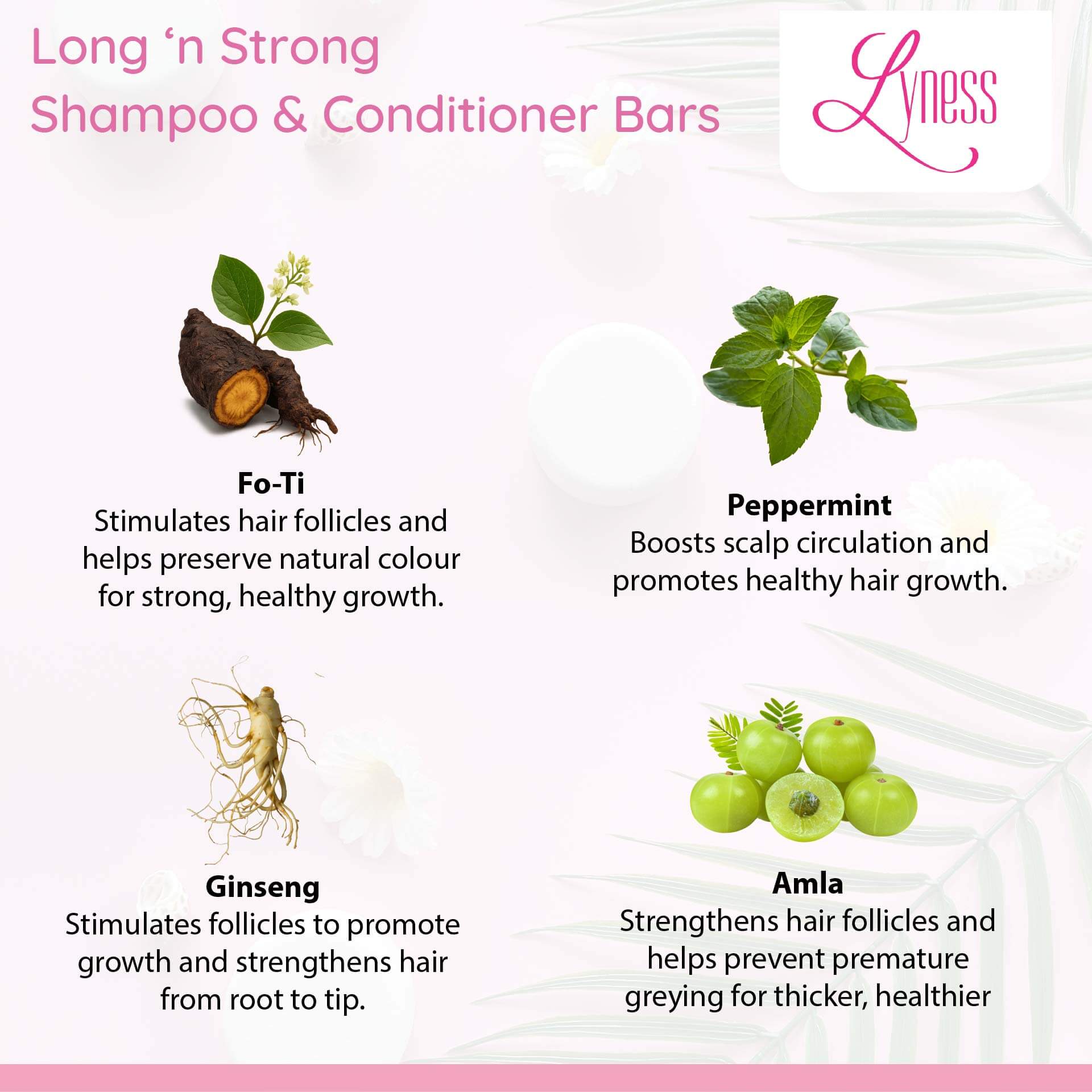 Long 'n Strong Shampoo Bar | For Growth & Natural Colour Retention - Lyness Beauty Products