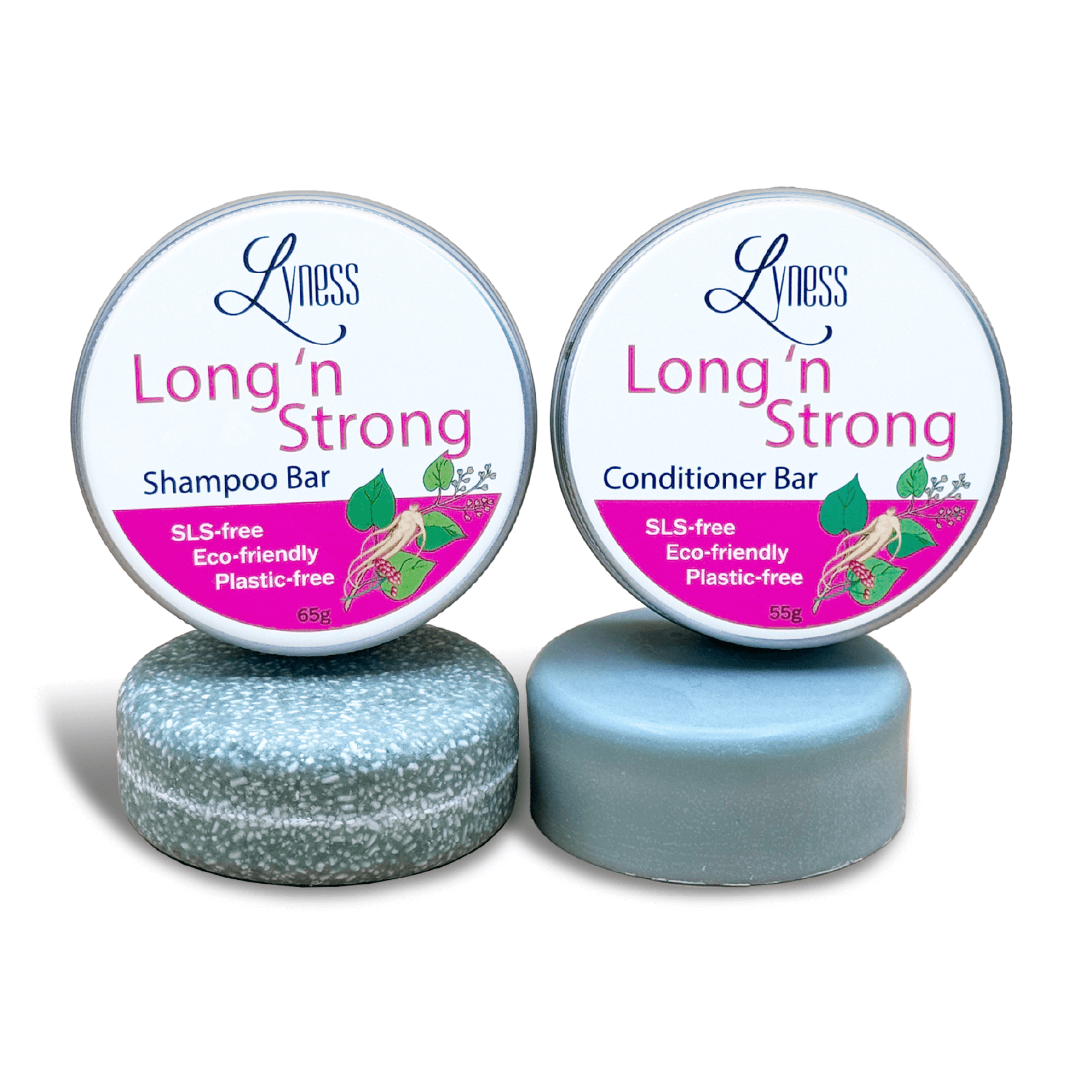Long 'n Strong Shampoo & Conditioner Bar Set | For Growth & Natural Colour Retention - Lyness Beauty Products