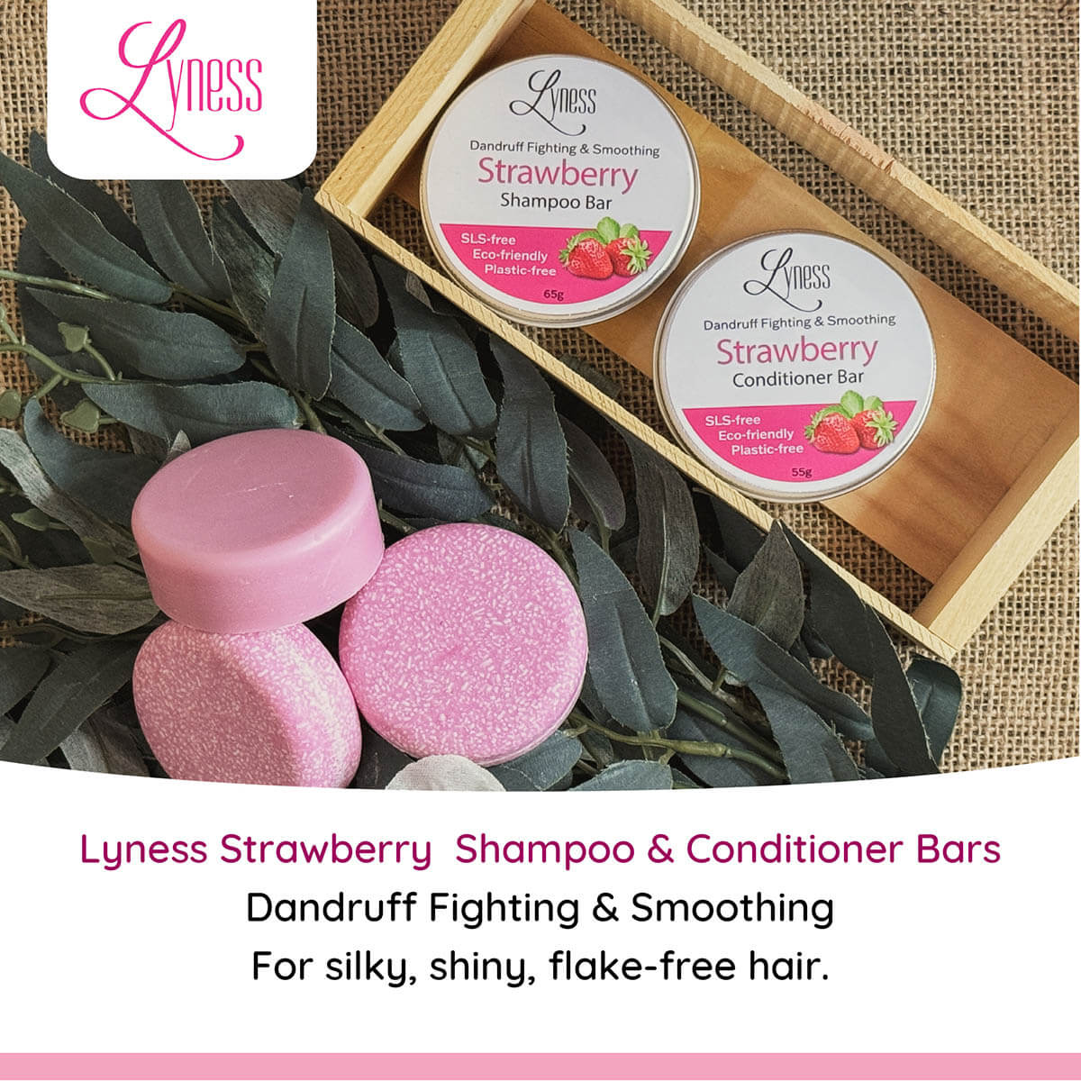 Strawberry Shampoo Bar | Organic, Eco - friendly, Plastic - free - Lyness Beauty Products