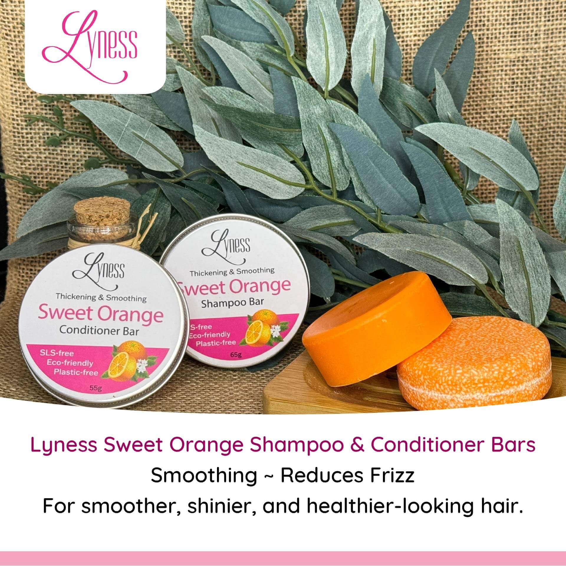 Sweet Orange Shampoo & Conditioner Bar Set | Organic & Natural