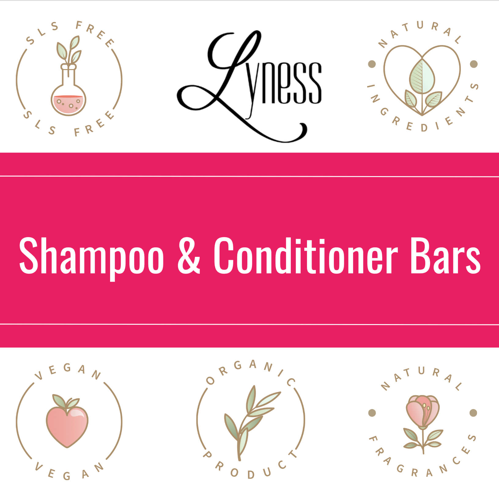 Coconut Vanilla Shampoo Bar | Organic & Natural | Eco-friendly, Plastic-free | Travel-friendly | For Thicker, Fuller Hair - Lyness Beauty Products