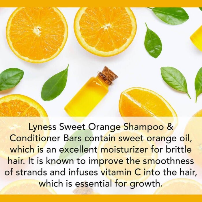 Sweet Orange Shampoo & Conditioner Bar Set | Organic & Natural | Eco-friendly, Plastic-free - Lyness Beauty Products