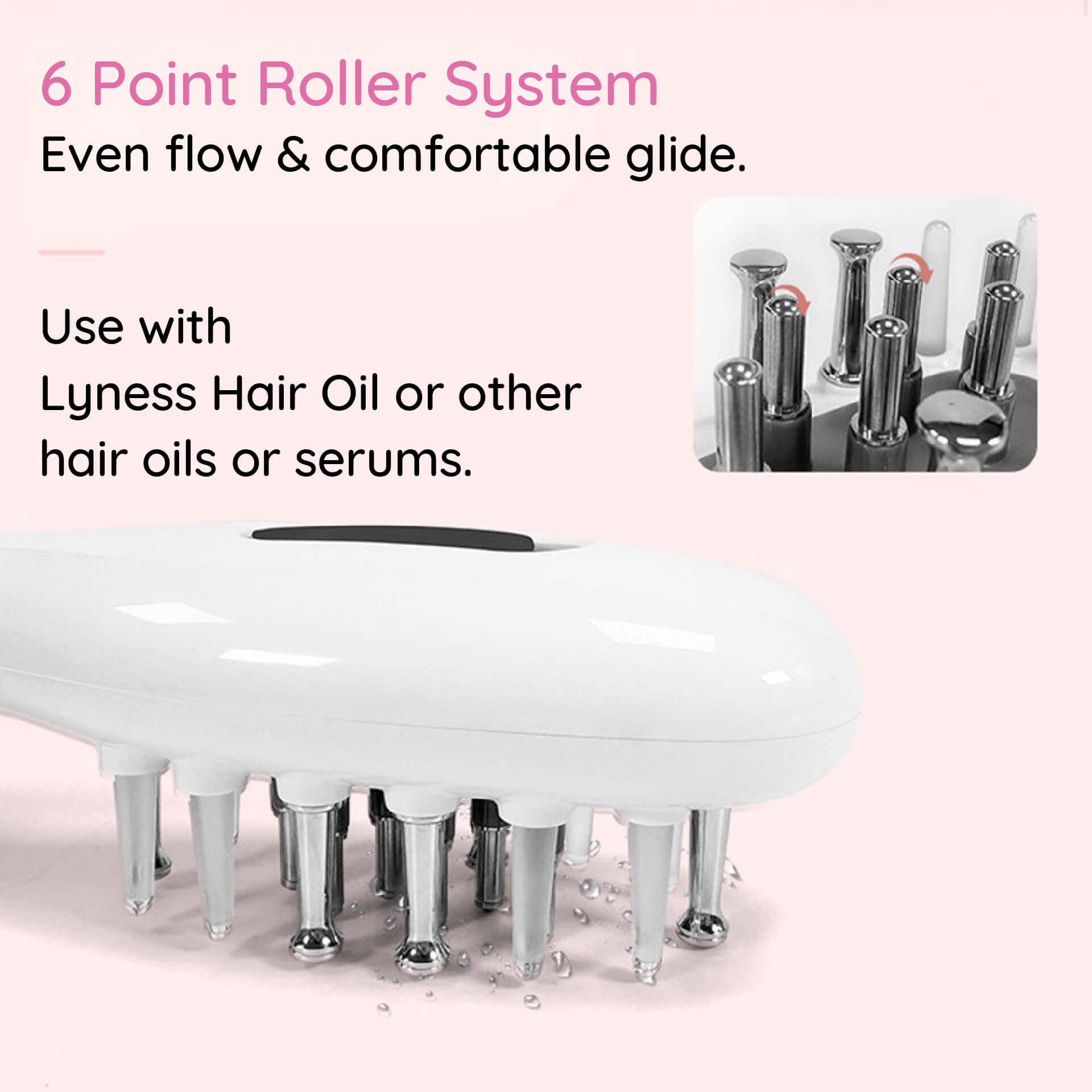 6-in-1 Scalp Massager with EMS, LED Light Therapy, and Oil Dispensing