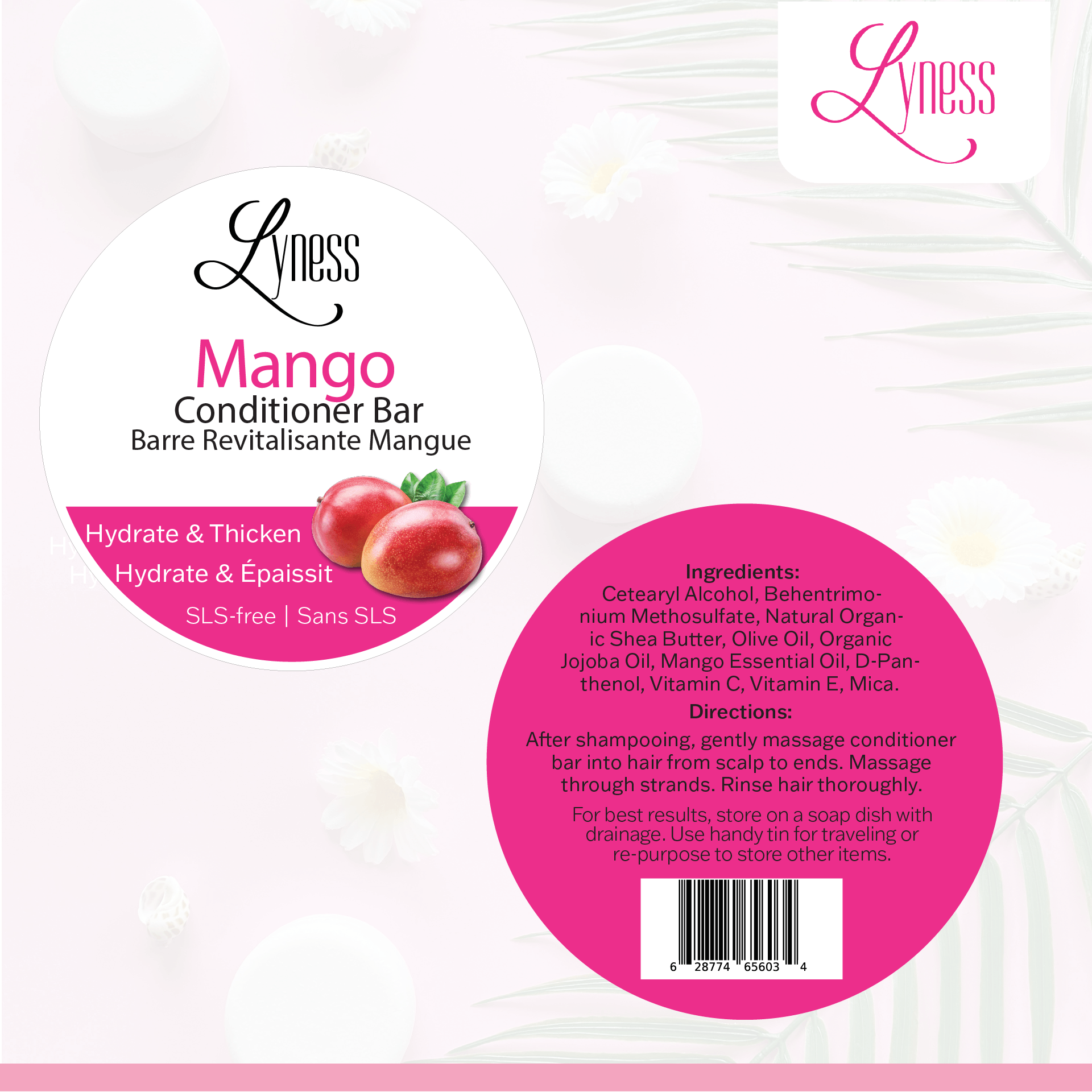 Mango Shampoo & Conditioner Bar Set | Organic, Eco-friendly, Plastic-free