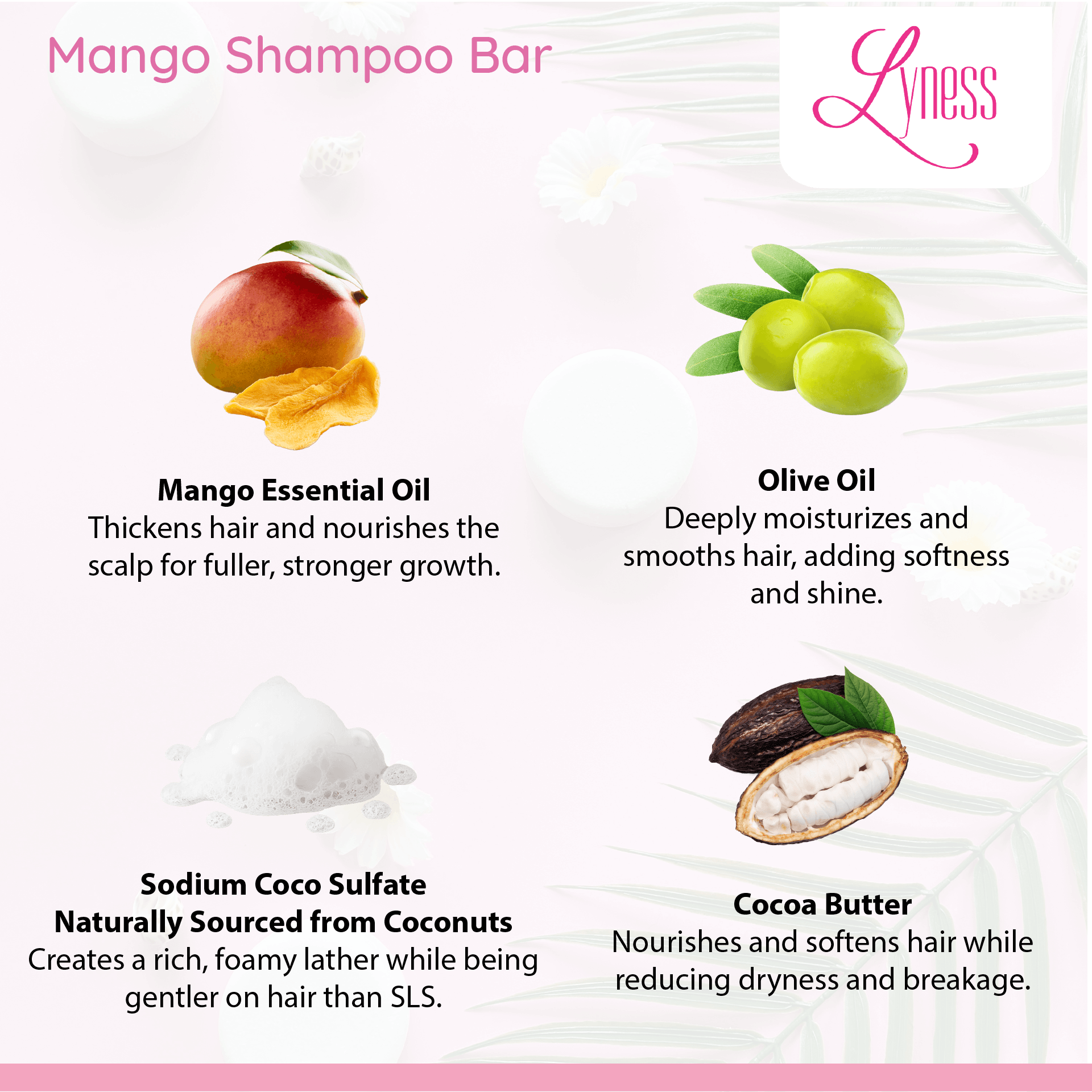 Mango Shampoo & Conditioner Bar Set | Organic, Eco-friendly, Plastic-free
