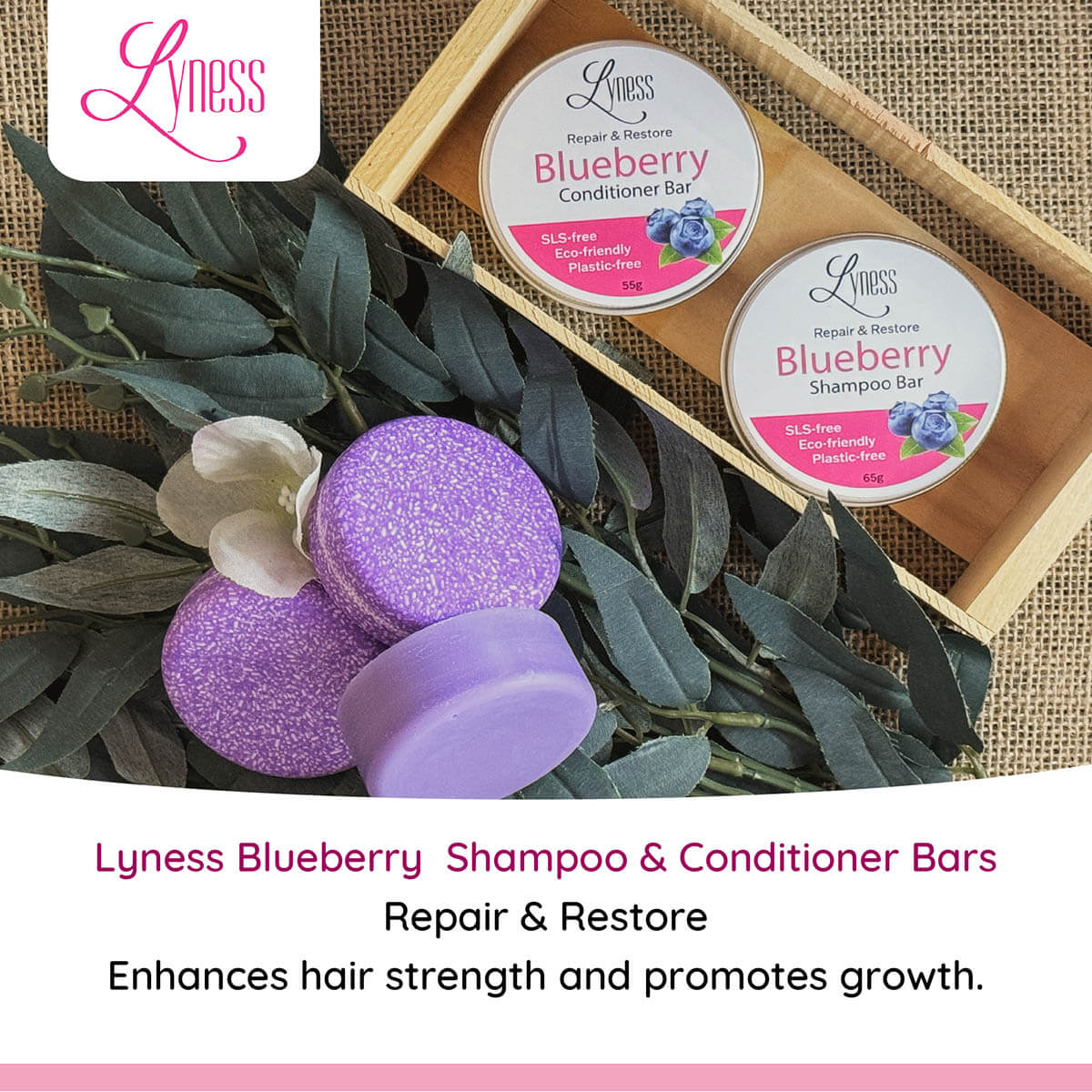 Blueberry Shampoo Bar | Organic, Eco - friendly, Plastic - free - Lyness Beauty Products