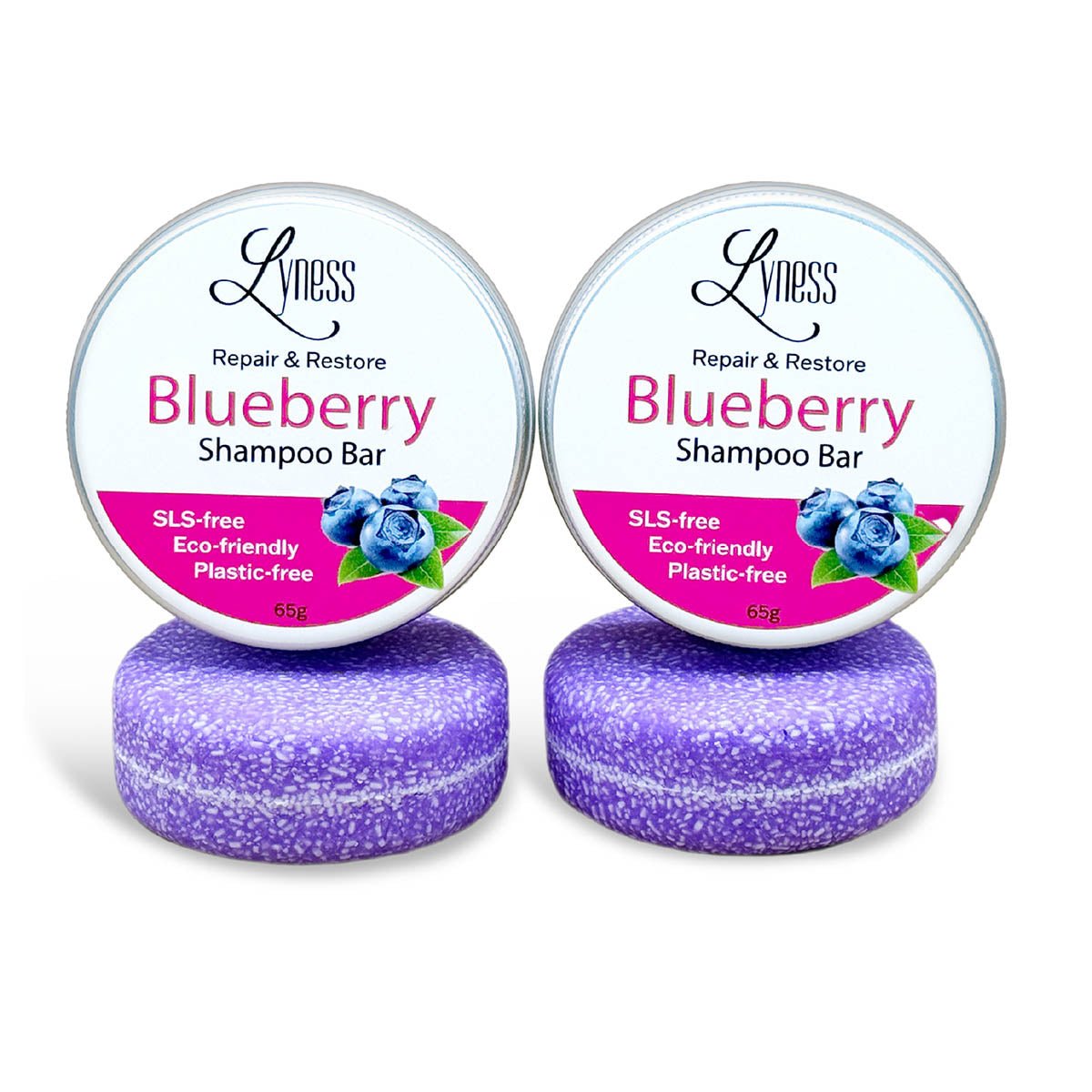 Blueberry Shampoo Bars x 2 | Organic, Eco - friendly, Plastic - free - Lyness Beauty Products