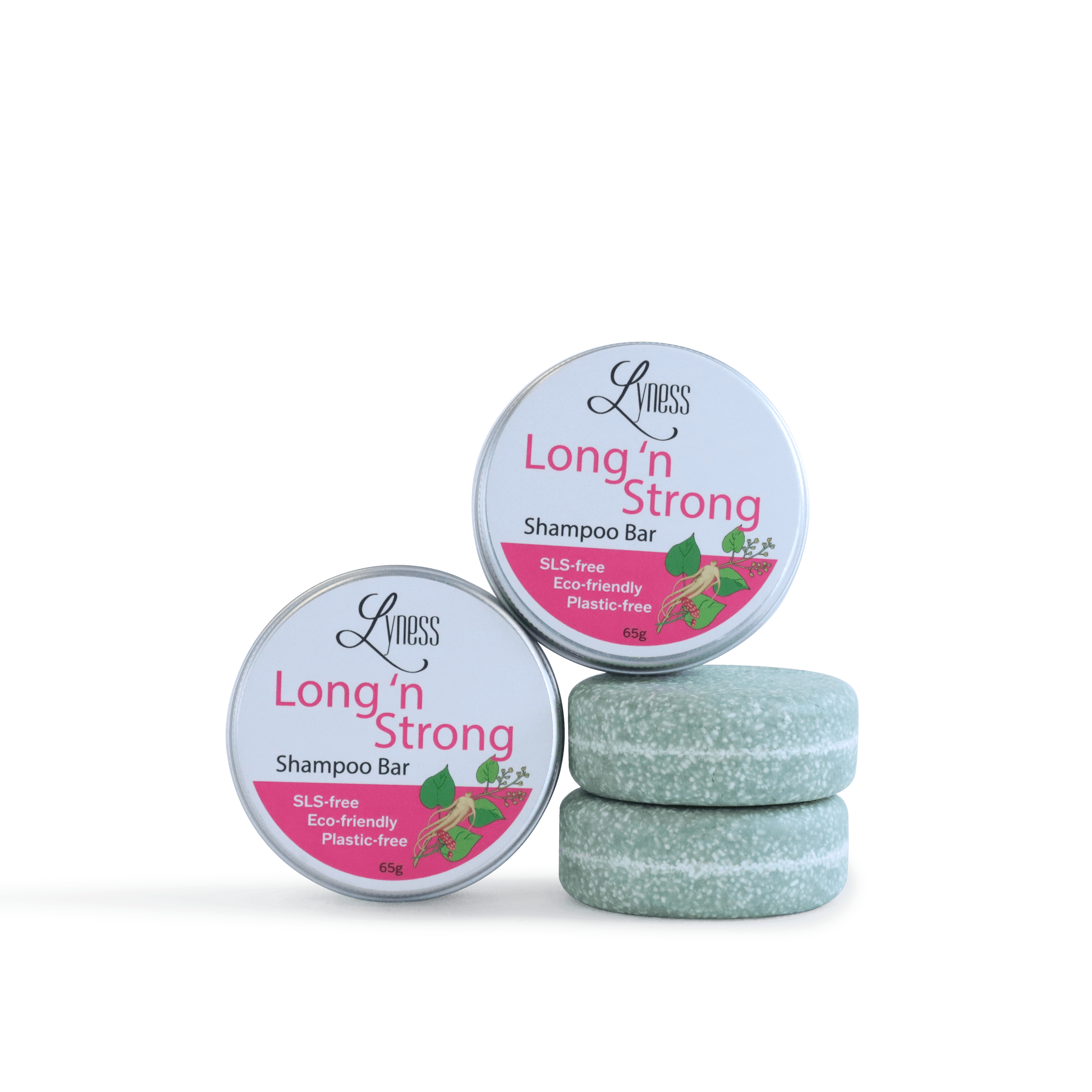Long 'n Strong Shampoo | 2 Bar Set | For Growth & Natural Colour Retention |Organic | Eco - friendly, Plastic - free - Lyness Beauty Products