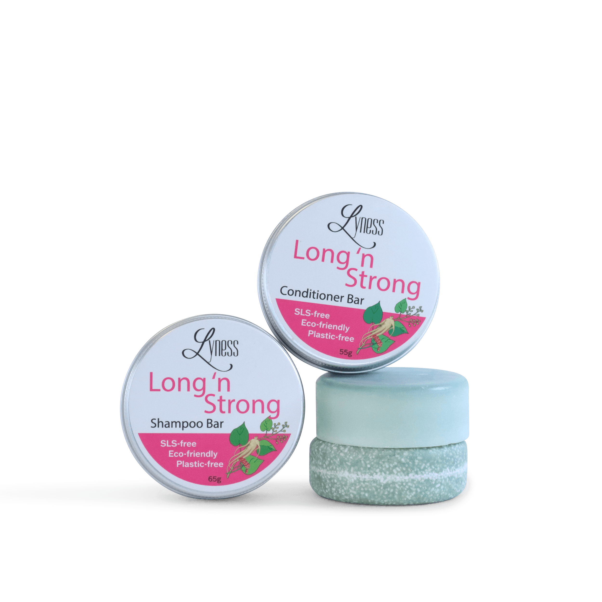 Long 'n Strong Shampoo & Conditioner Bar Set | For Growth & Natural Colour Retention |Organic | Eco - friendly, Plastic - free - Lyness Beauty Products