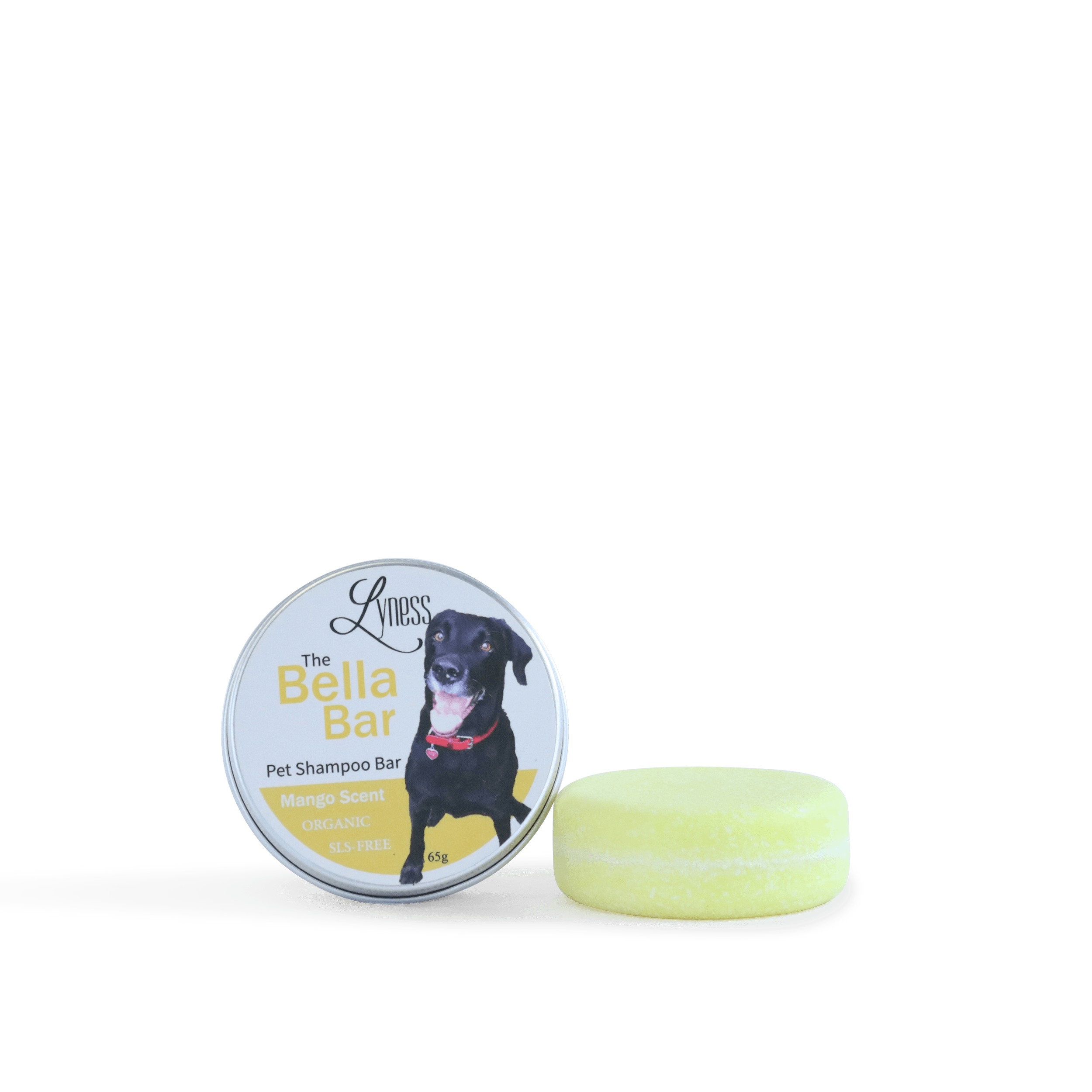 Mango Bella Bar | Pet Shampoo Bar for Cats and Dogs | All - Natural Odor - Fighting Ingredients | Luscious Lather | Comes In A Reusable Tin Container - Lyness Beauty Products