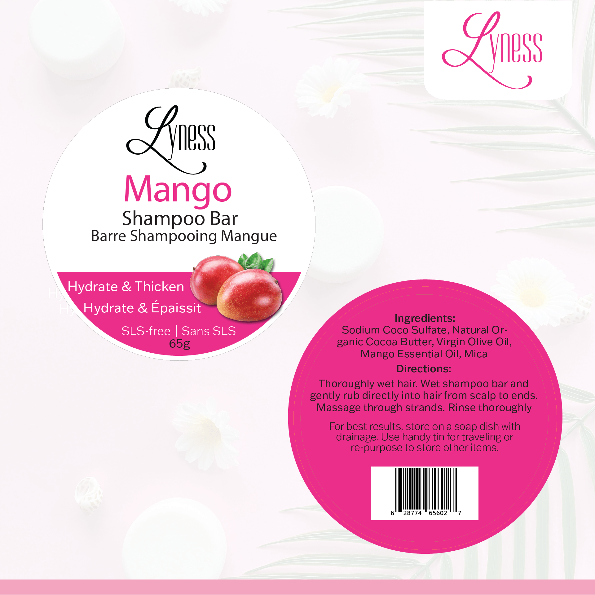 Mango Shampoo Bar | Organic, Eco - friendly, Plastic - free - Lyness Beauty Products