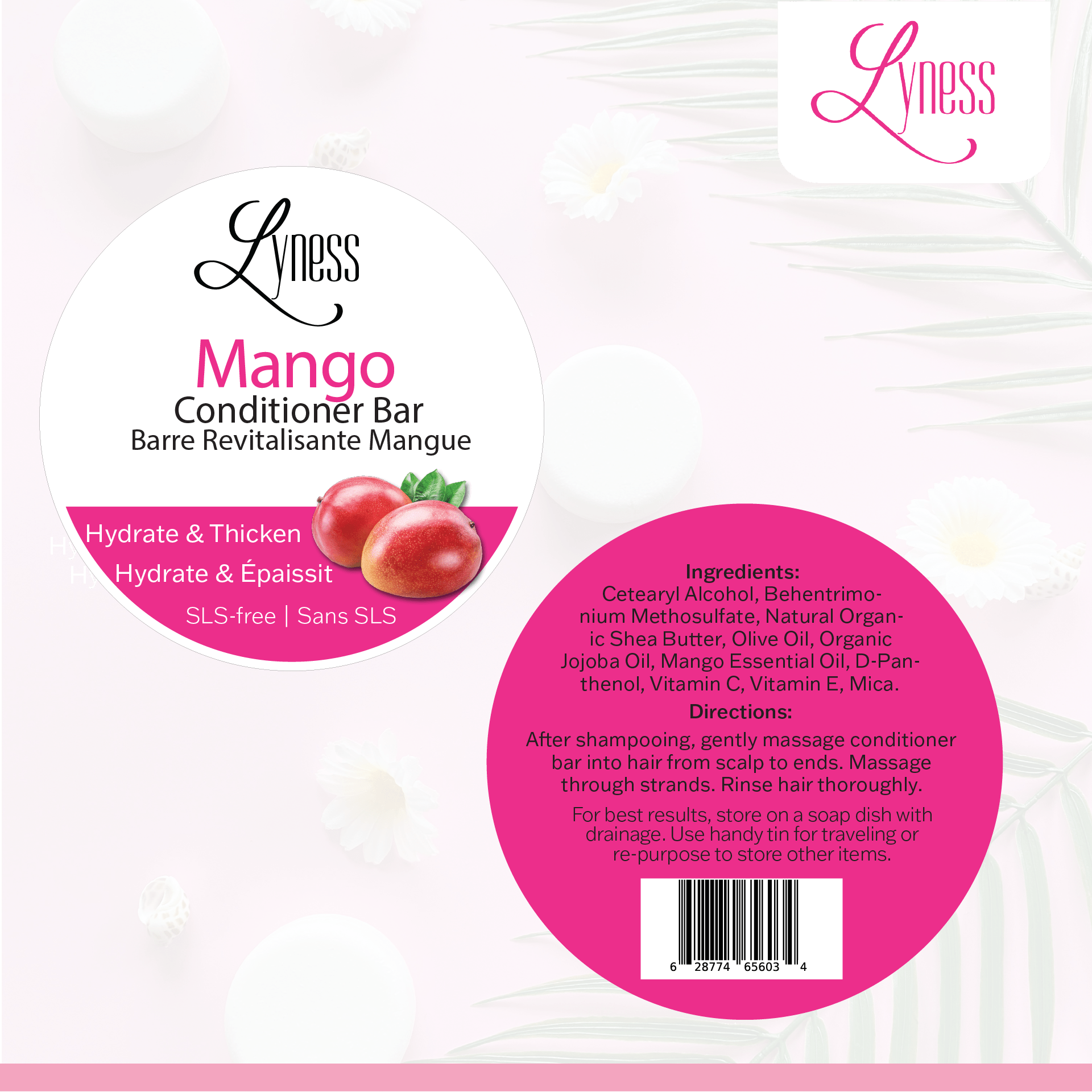 Mango Shampoo & Conditioner Bar Set | Organic, Eco - friendly, Plastic - free - Lyness Beauty Products