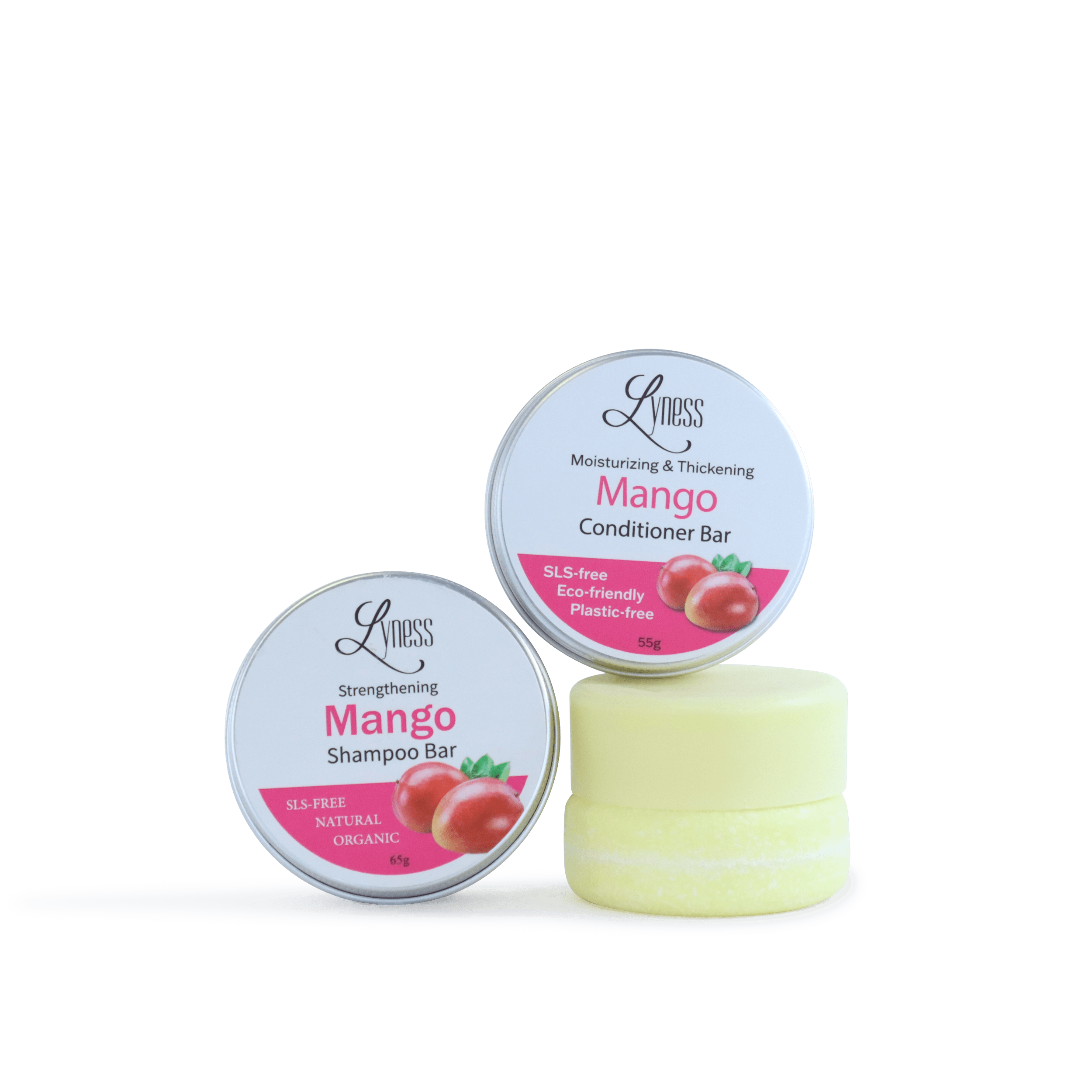 Mango Shampoo & Conditioner Bar Set | Organic & Natural | Eco - friendly, Plastic - free - Lyness Beauty Products