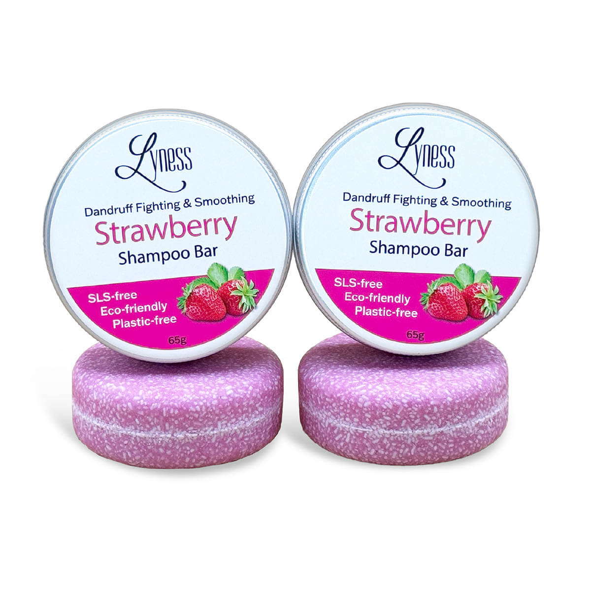 Strawberry Shampoo Bars x 2 | Organic, Eco - friendly, Plastic - free - Lyness Beauty Products