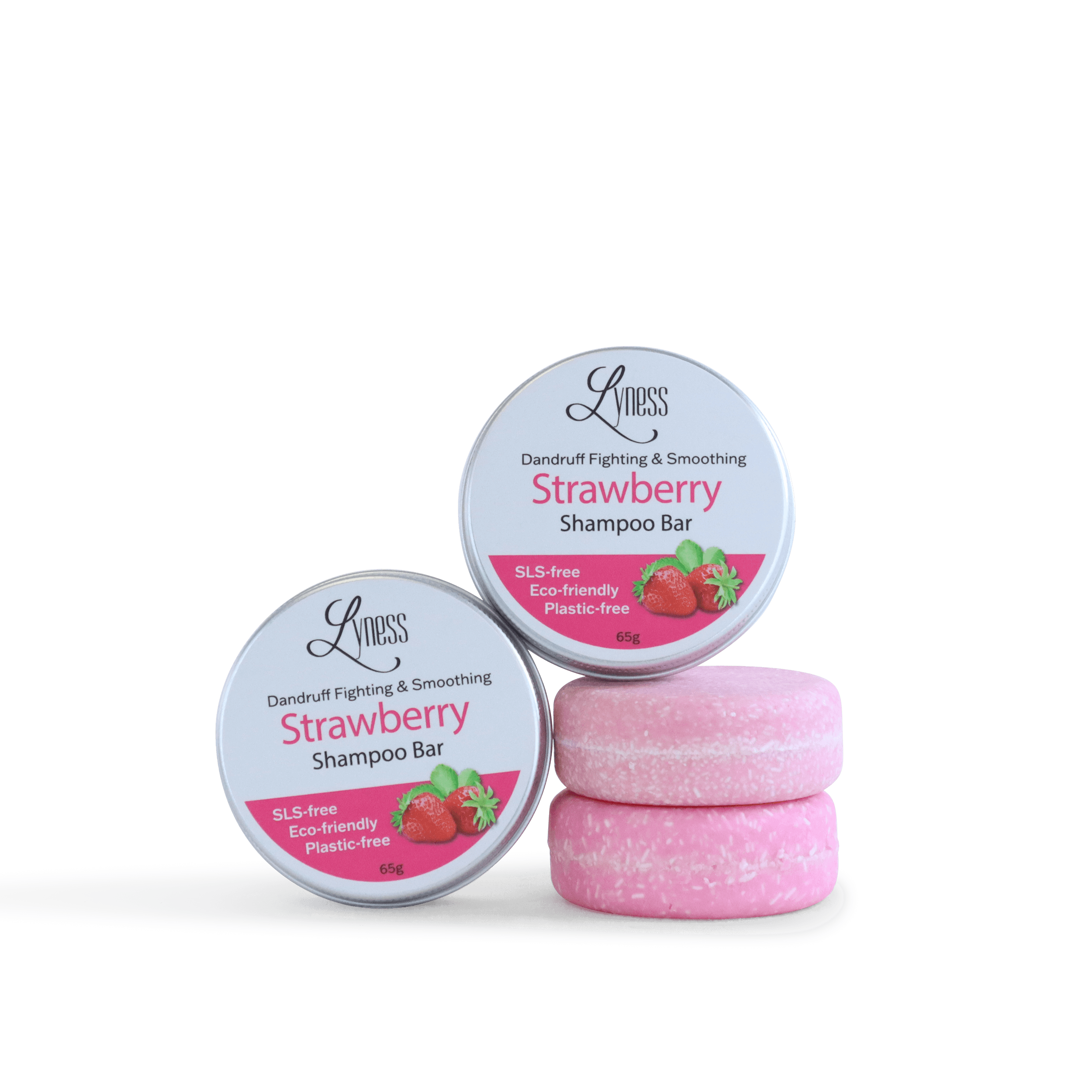 Strawberry Shampoo Bars x 2 | Organic & Natural | Eco - friendly, Plastic - free - Lyness Beauty Products