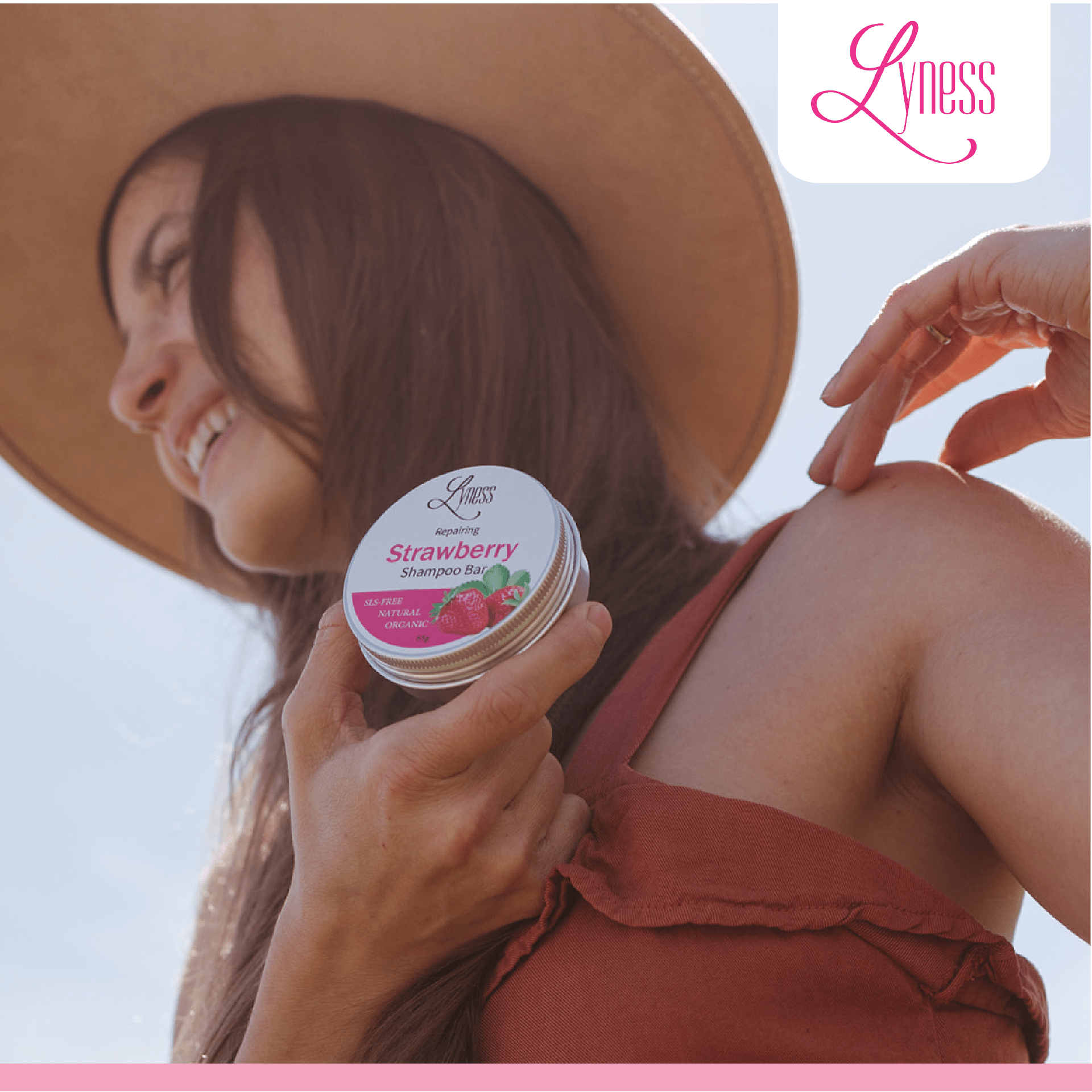 Strawberry Shampoo & Conditioner Bar Set | Organic, Eco - friendly, Plastic - free - Lyness Beauty Products