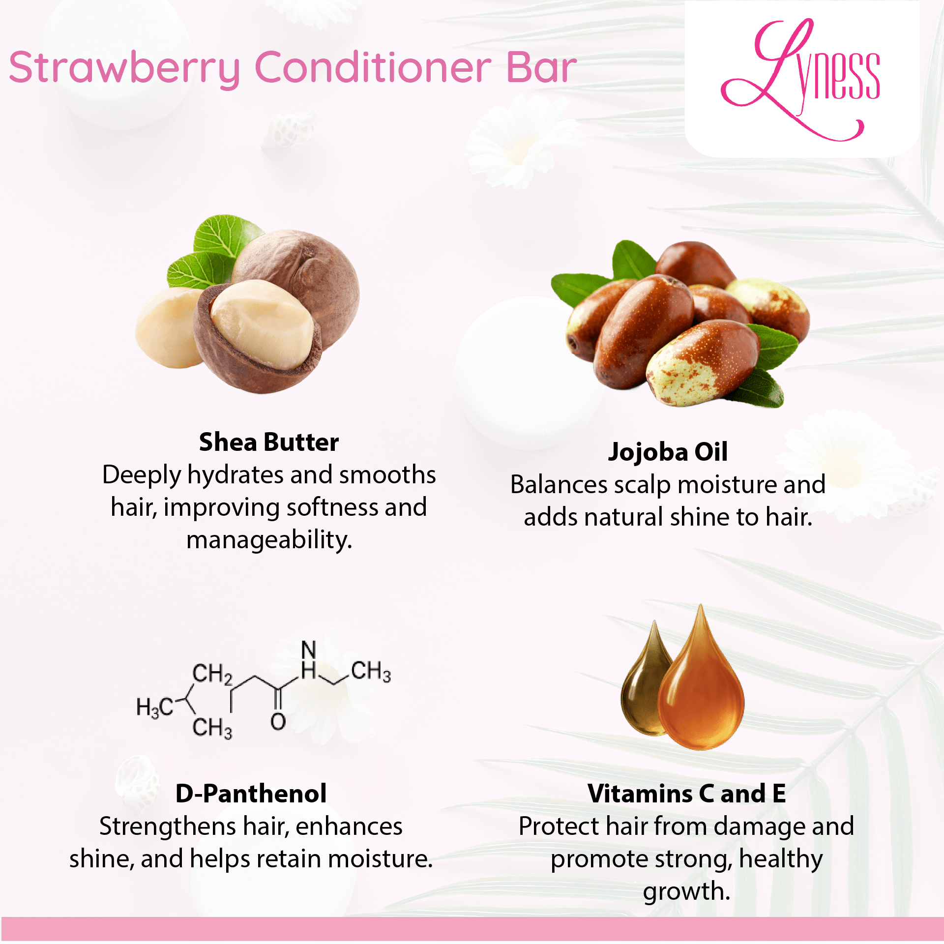 Strawberry Shampoo & Conditioner Bar Set | Organic, Eco - friendly, Plastic - free - Lyness Beauty Products
