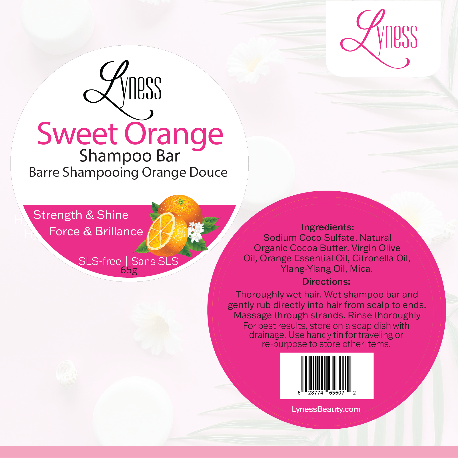 Sweet Orange Shampoo Bar | Organic, Eco - friendly, Plastic - free - Lyness Beauty Products