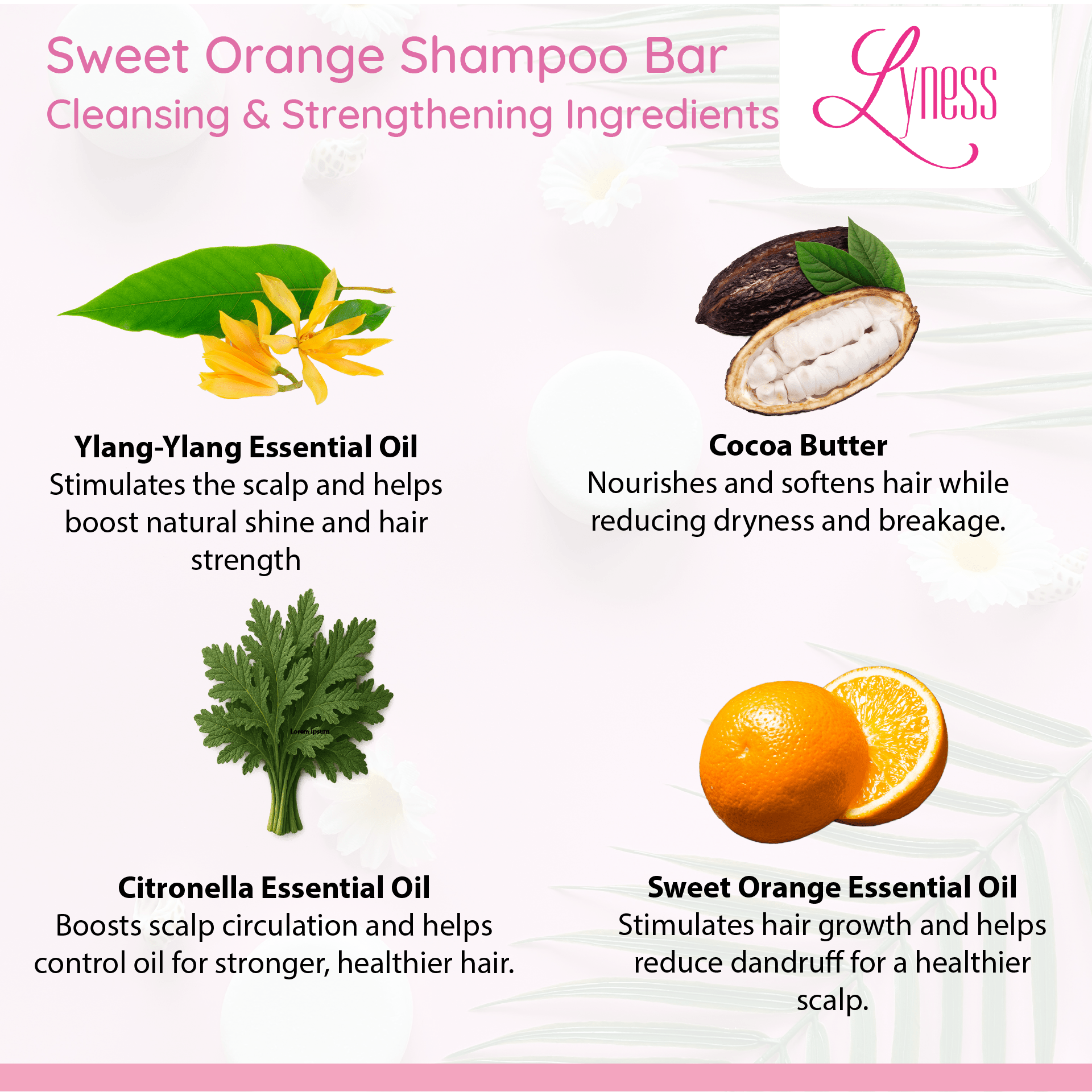 Sweet Orange Shampoo Bars x 2 | Organic, Eco - friendly, Plastic - free - Lyness Beauty Products