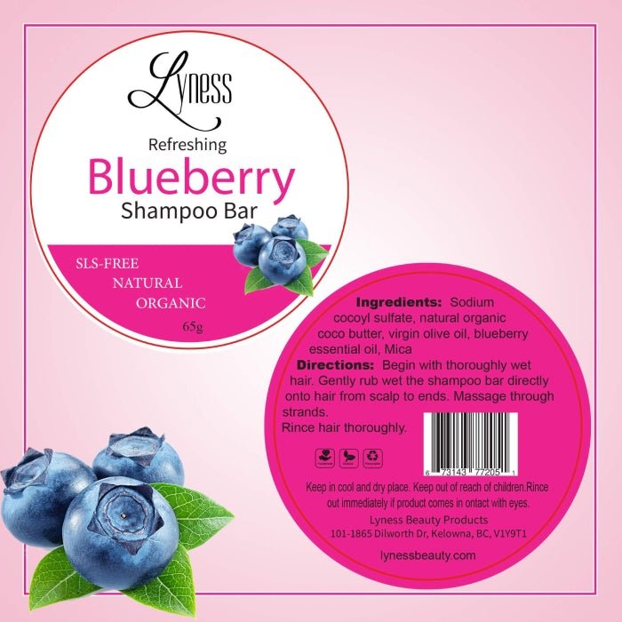 Blueberry Shampoo & Conditioner Bar Set | Organic & Natural | Eco-friendly, Plastic-free - Lyness Beauty Products