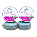 Long 'n Strong Shampoo & Conditioner Bar Set | For Growth & Natural Colour Retention |Organic | Eco-friendly, Plastic-free