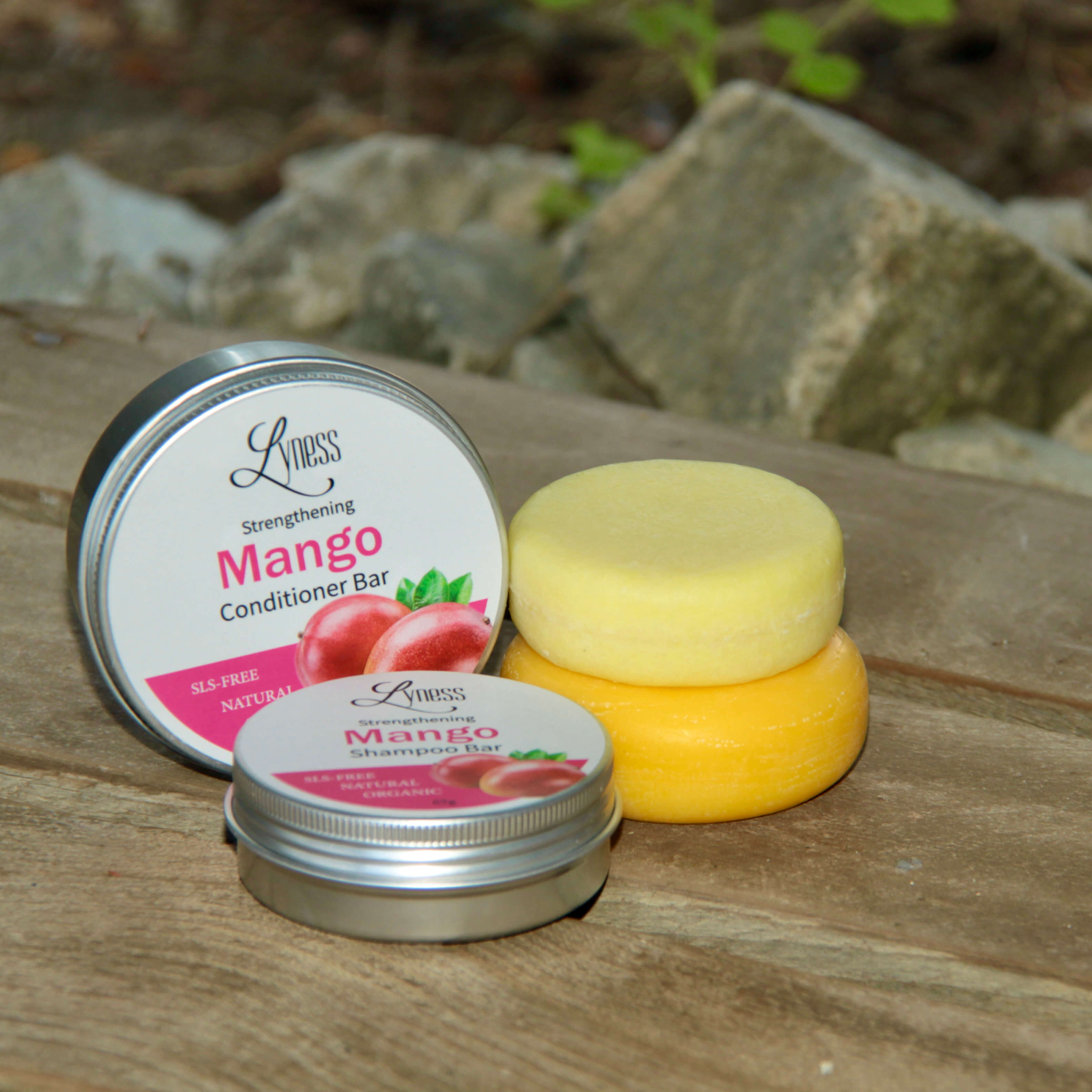 Mango Shampoo & Conditioner Bar Set | Organic & Natural | Eco-friendly, Plastic-free - Lyness Beauty Products
